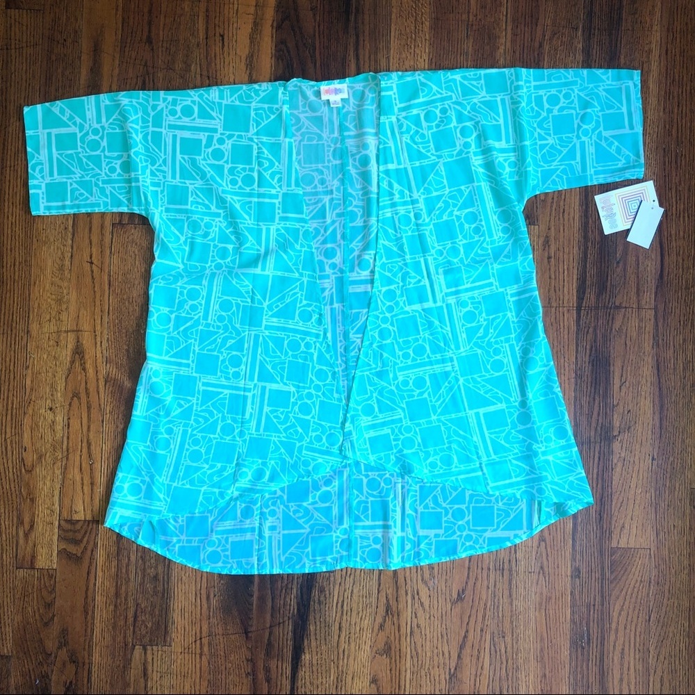 Lularoe Bianka XS S sz 3 Seafoam Mod Kimono NWT